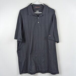 Nike Fit Dry Tiger Woods Collection Black Textured Polo Shirt